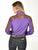 Cowgirl Tuff Womens Sheer Leopard Purple Nylon L/S Shirt
