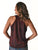 Cowgirl Tuff Womens Shimmer Breathe Dark Red Nylon S/L Tank Top