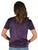 Cowgirl Tuff Womens Shimmer Breathe V Purple Nylon S/S T-Shirt