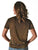 Cowgirl Tuff Womens Shimmer Breathe V Copper Nylon S/S T-Shirt