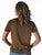 Cowgirl Tuff Womens Shimmer Breathe V Copper Nylon S/S T-Shirt