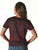 Cowgirl Tuff Womens Shimmer Breathe V Dark Red Nylon S/S T-Shirt