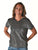 Cowgirl Tuff Womens Shimmer Breathe V Silver Nylon S/S T-Shirt