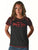 Cowgirl Tuff Womens Never Give Up Shimmer Dark Red Nylon S/S T-Shirt