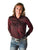 Cowgirl Tuff Womens Pullover Shimmer Breathe Dark Red Nylon L/S Blouse
