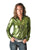 Cowgirl Tuff Womens Shimmer Pullover Chartreuse Polyester L/S Shirt