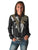 Cowgirl Tuff Womens Western Metallic Black/Silver Polyester L/S Shirt