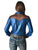 Cowgirl Tuff Womens Western Metallic Blue/Copper Polyester L/S Shirt
