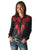 Cowgirl Tuff Womens Western Metallic Black/Red Polyester L/S Shirt