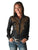 Cowgirl Tuff Womens Western Metallic Black/Leopard Polyester L/S Shirt