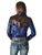 Cowgirl Tuff Womens Metallic Fringe Blue/Copper Polyester L/S Shirt
