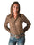 Cowgirl Tuff Womens Metallic Snakeskin Tan Polyester L/S Shirt