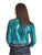 Cowgirl Tuff Womens Midweight Shiny Turquoise Polyester L/S Shirt