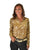 Cowgirl Tuff Womens Metallic Midweight Tan/Gold Polyester L/S Shirt