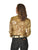 Cowgirl Tuff Womens Metallic Midweight Tan/Gold Polyester L/S Shirt