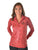 Cowgirl Tuff Womens Quarter Zip Cadet Red Poly/Spandex Athletic Shell Jacket