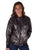 Cowgirl Tuff Womens Midweight Snakeskin Black Polyester Athletic Shell Jacket