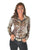 Cowgirl Tuff Womens Velvet Leopard Print Multi-Color Polyester L/S Shirt