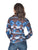 Cowgirl Tuff Womens Western Midweight Brown/Blue Poly/Spandex L/S T-Shirt