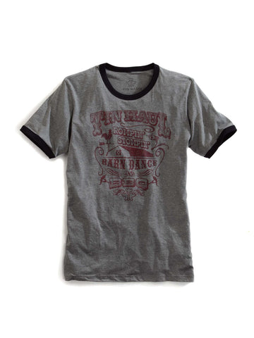 Tin Haul Ringer Unisex Grey 100% Cotton Barn Dancing S/S T-Shirt XL