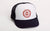 Tin Haul Unisex Red White Circular Navy/White 100% Cotton Trucker Cap