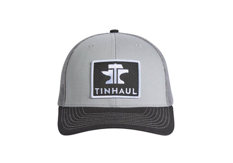 Tin Haul Unisex Anvil Embroidered Patch Grey Cotton Blend Trucker Cap