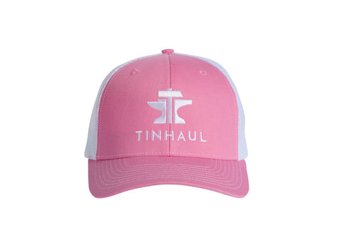 Tin Haul Womens Anvil and Hammer Pink Cotton Blend Baseball Cap Hat