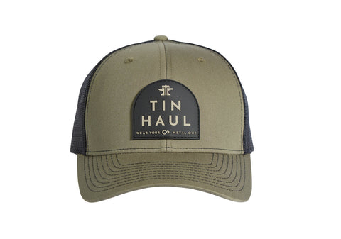Tin Haul Unisex Rubber Metal Out Army Green Cotton Blend Baseball Cap Hat