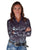 Cowgirl Tuff Womens Shiny Animal Gray Polyester L/S Shirt