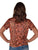 Cowgirl Tuff Womens Flowy V-Neck Snake Orange Poly/Spandex S/S T-Shirt