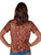 Cowgirl Tuff Womens Flowy V-Neck Snake Orange Poly/Spandex S/S T-Shirt