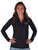 Cowgirl Tuff Womens Quarter Zip Cadet Black Poly/Spandex Athletic Shell Jacket