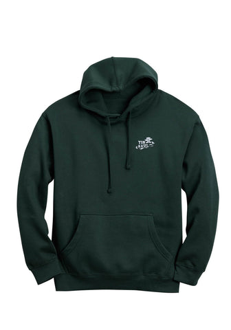Tin Haul Mens Full Back Bullrider Dark Green Cotton Blend Hoodie