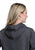 Tin Haul Womens Tri-Blend Script Heather Charcoal Poly/Cotton Hoodie