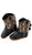 Old West Infant Boys Poppets Black/Brown Crackle Faux Leather Cowboy Boots