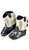 Old West Infant Boys Poppets Black Sliver/White Faux Leather Cowboy Boots
