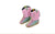 Old West Infant Girls Poppets Multicolored/Shiny Pink Faux Leather Cowboy Boots