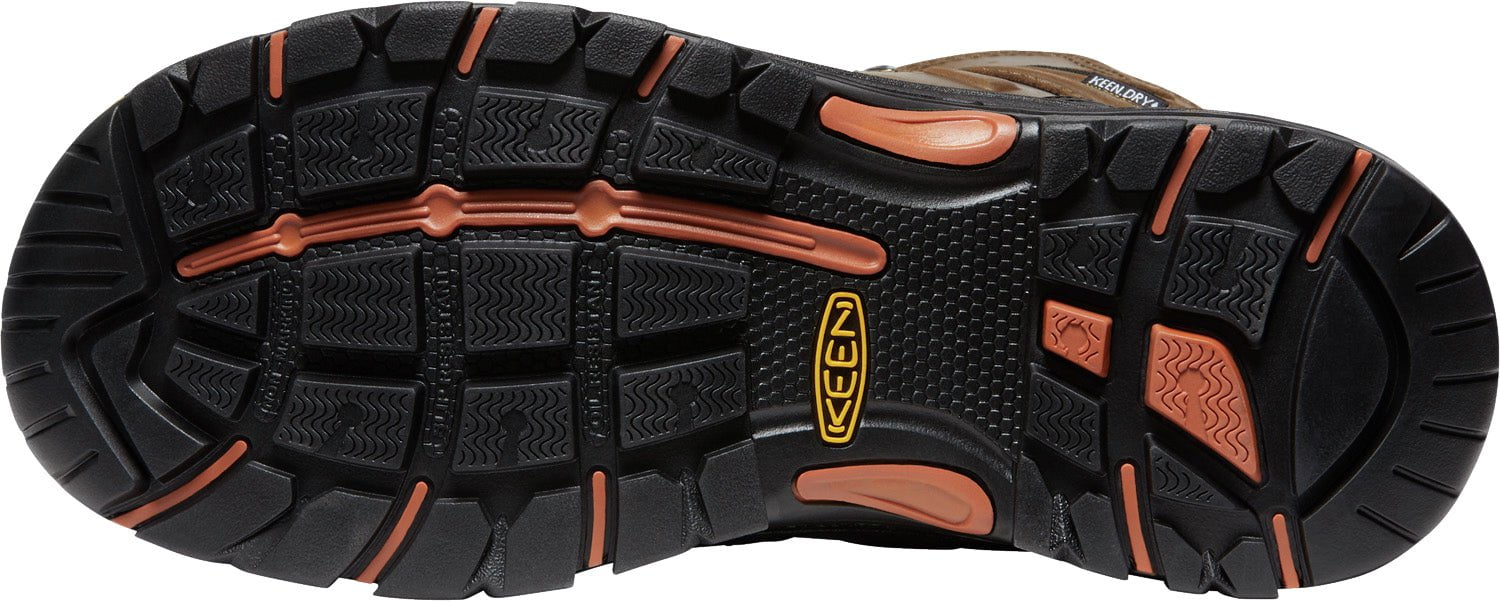 Keen Utility Mens Coburg 8in WP Cascade Brown Brindle Leather Work Boo The Western Company