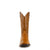 Ferrini Mens Cognac Leather Full Quill Ostrich S-Toe Colt Cowboy Boots