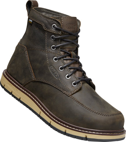 Keen Utility Mens San Jose WP Soft Toe Cascade Brown/Black Leather Work Boots