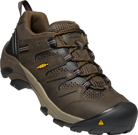 Keen Utility Mens Lansing Low Cascade Brown/Fired Brick Leather Work Shoes