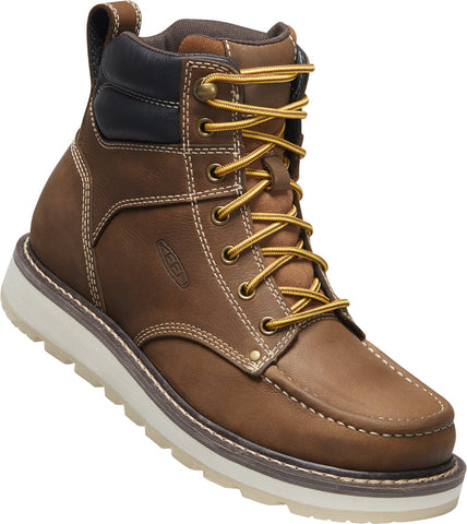 Keen Utility Mens Cincinnati 6in Soft Toe Belgian/Sandshell Leather Work Boots