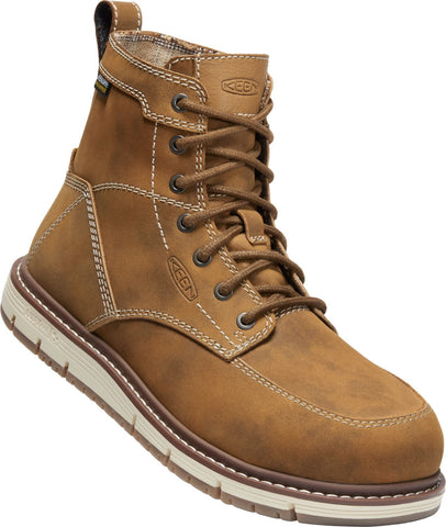 Keen Utility Womens San Jose 6in WP Almond/Gum Kg 113 Leather Work Boots