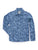 Ely and Walker Kids Boys Western Paisley Print Denim Blue 100% Cotton L/S Shirt