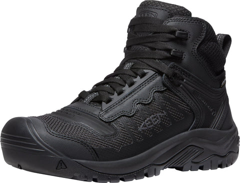 Keen Utility Mens Reno Mid KBF WP Soft Toe Black/Black Leather Work Boots