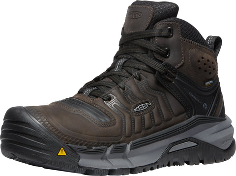 Keen Utility Mens Kansas City Mid WP Soft Coffee Bean/Black Leather Work Boots