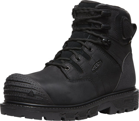 Keen Utility Mens Camden 6in WP CT Black Leather Work Boots
