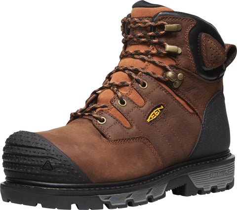Keen Utility Mens Camden 6in WP CT Brown/Black Leather Work Boots