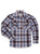 Ely and Walker Kids Boys Textured Aztec Plaid Black Poly/Cotton L/S Shirt