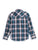 Ely and Walker Kids Boys Textured Plaid Western Teal Poly/Cotton L/S Shirt